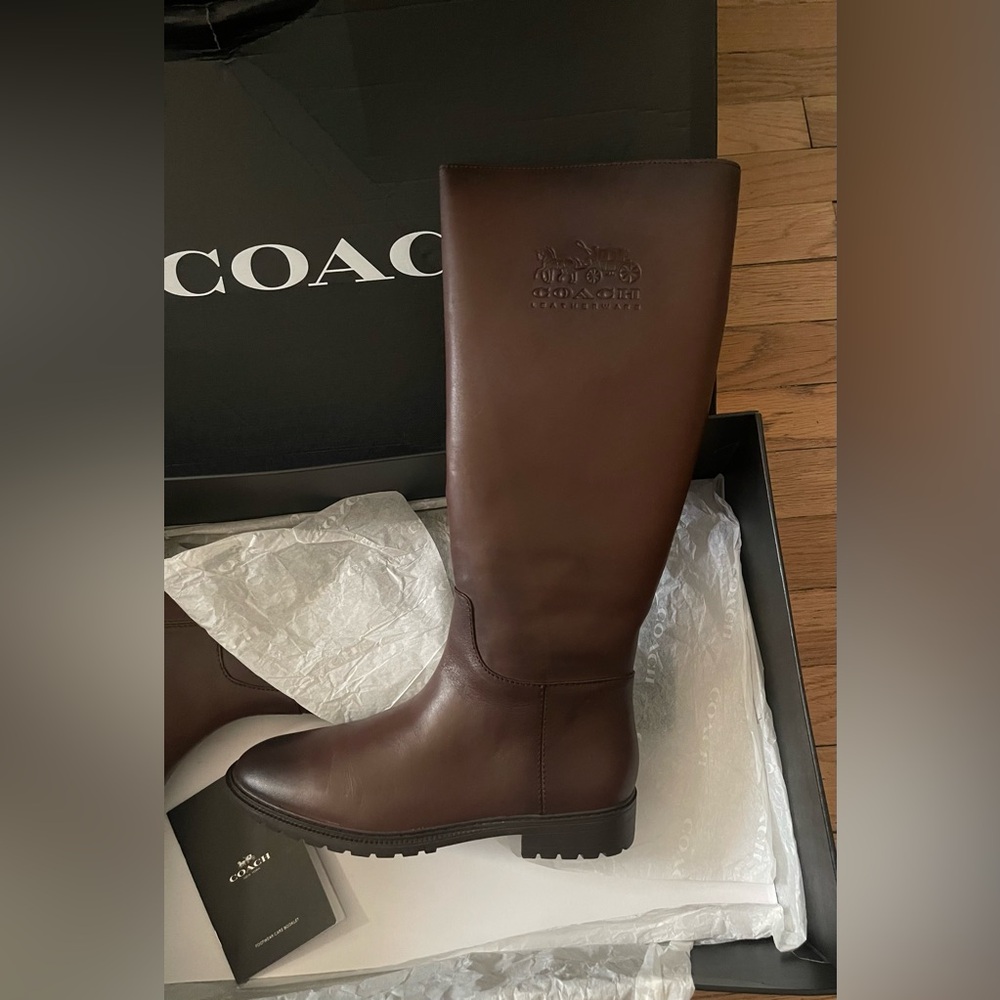 Coach Brown Knee-High Boots - Picture 4 of 5
